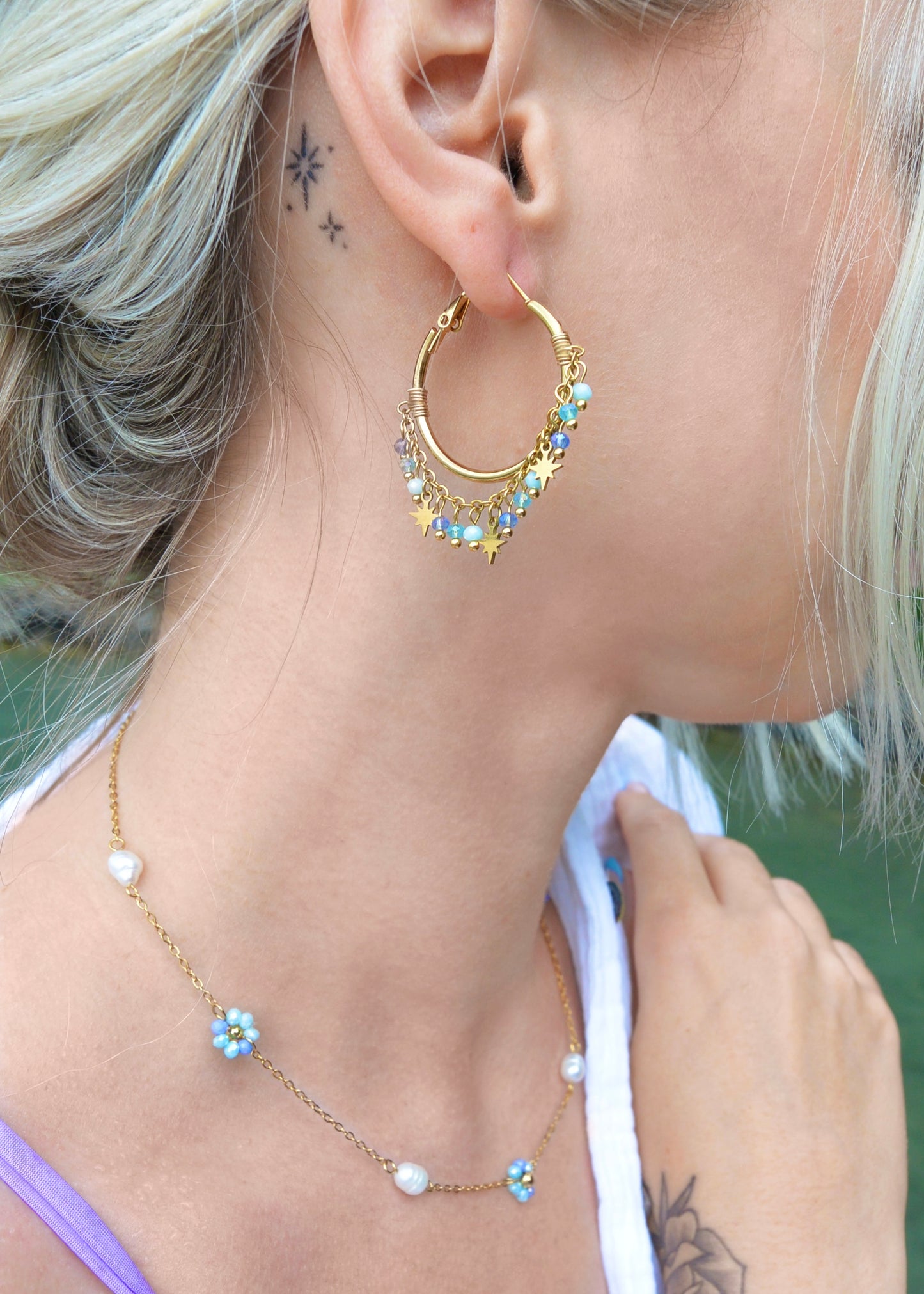 Boho Pearl Creolen