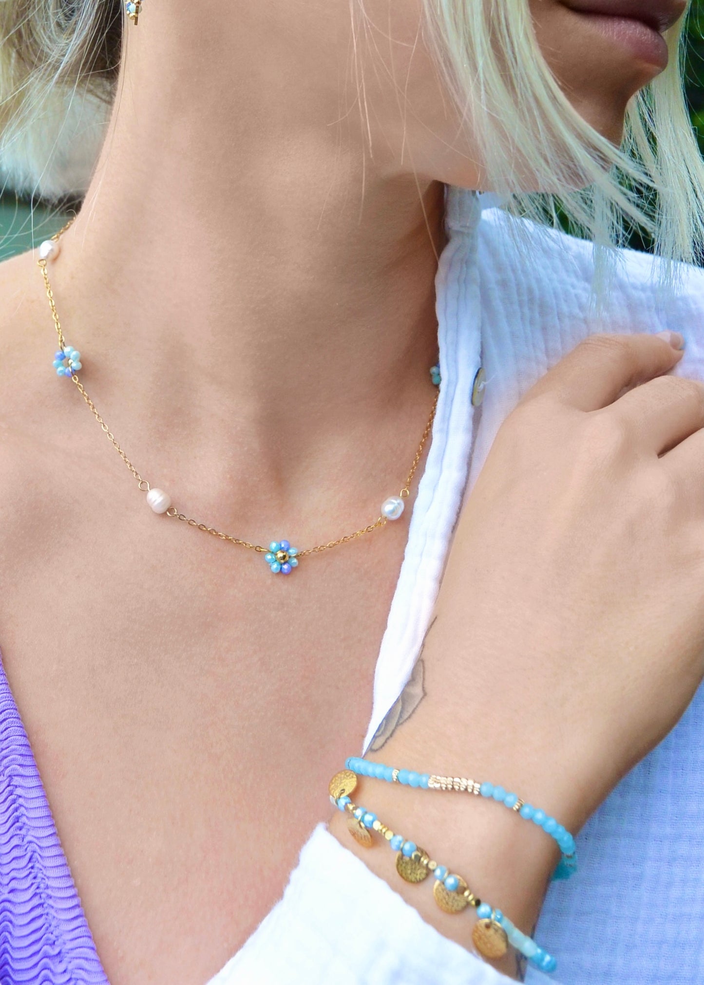 Flower Pearl Kette