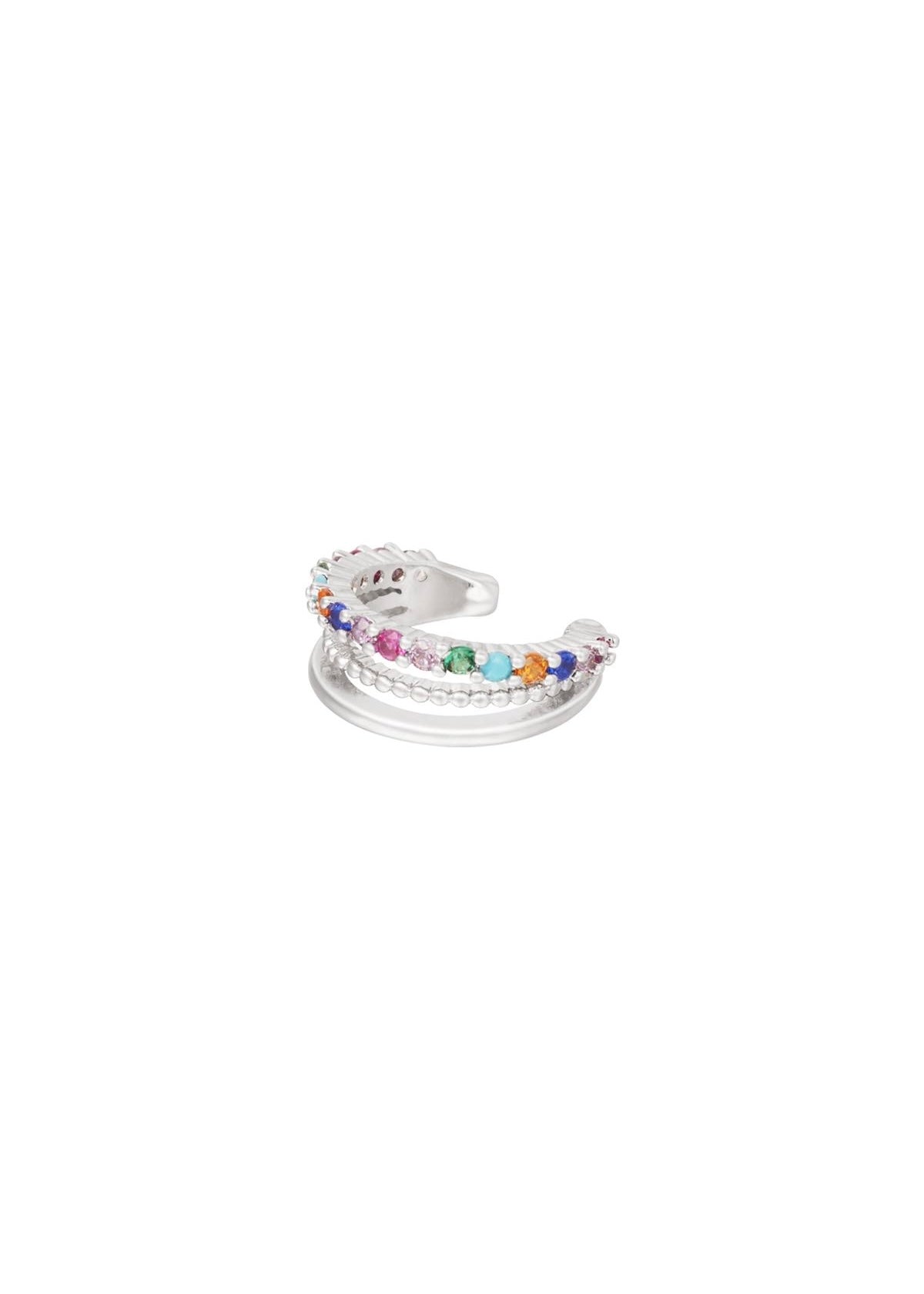 Rainbow Zirkonia Ear Cuff