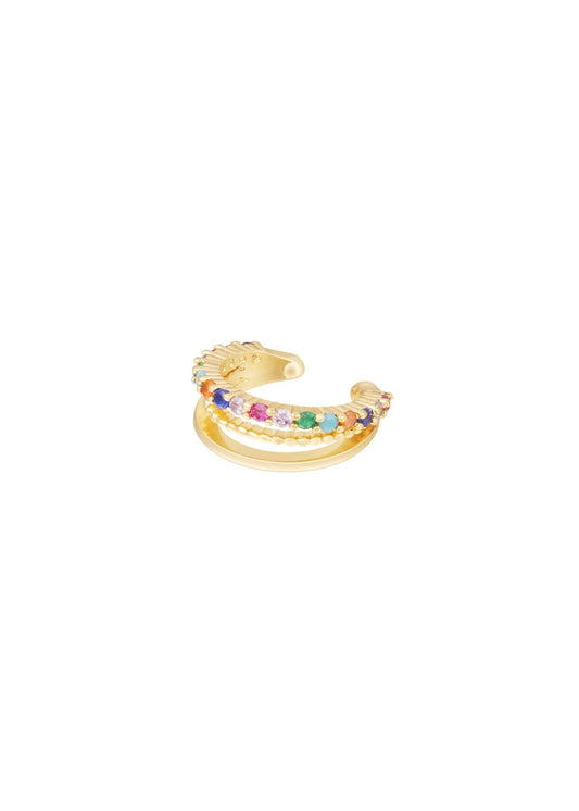 Rainbow Zirkonia Ear Cuff